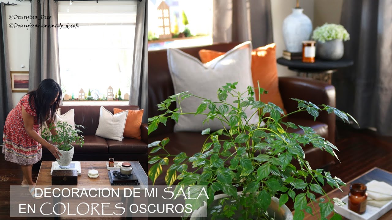 Cómo decorar una sala o salón con muebles oscuros V1 | SOFA COLOR CHOCOLATE/MARRON |@Deuryissadeco