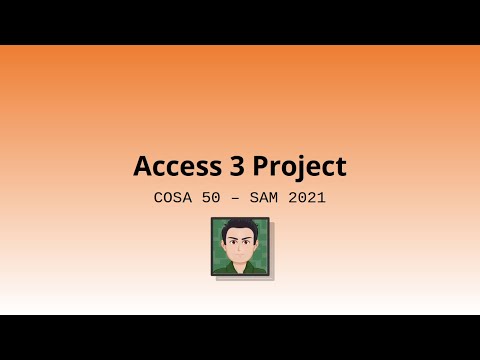 COSA 50 - Access 3 Project (SAM 2021)