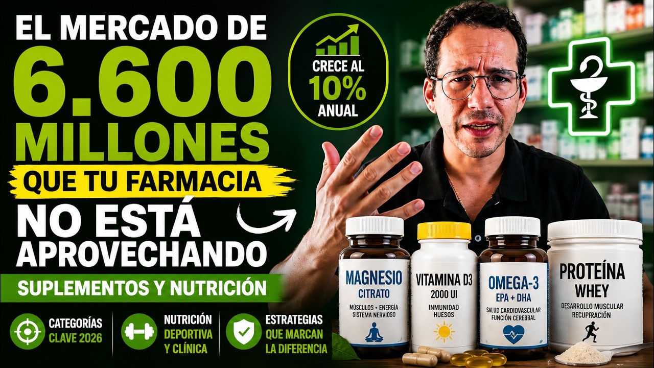 El mercado de 6.600 millones que tu farmacia no está aprovechando: suplementos y nutrición