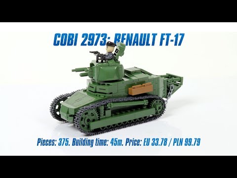 Конструктор COBI Танк Рено ФТ-17, 375 деталей (COBI-2973)