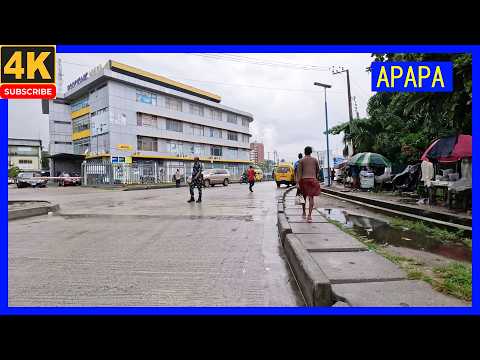 🇳🇬APAPA -Cloudy and Rainy Day-Liverpool , Marine , Park ln, -4K Walking Tour-Lagos Nigeria