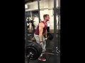 Bodybuilder Scott Heeley doing 250kg rack pulls