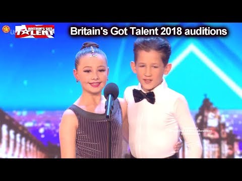 Lexie & Christopher 10yo Dancers MET at MATCHING SITE Auditions Britain's Got Talent 2018 BGT S12E03