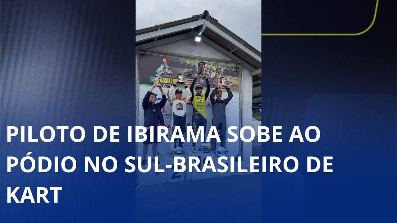 Piloto de Ibirama sobe ao pódio no sul-brasileiro de kart