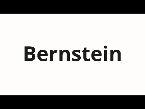 How to pronounce Bernstein