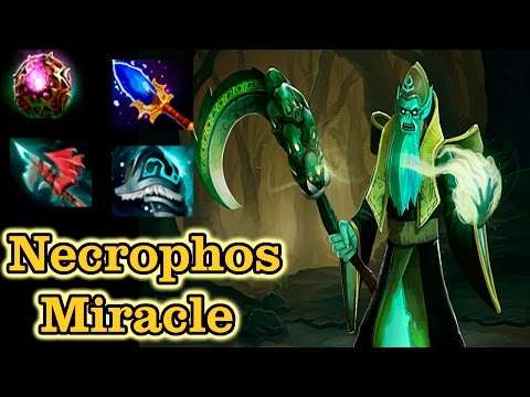 INSANE Necrophos by Miracle 9124 MMR Dota 2 GODLIKE