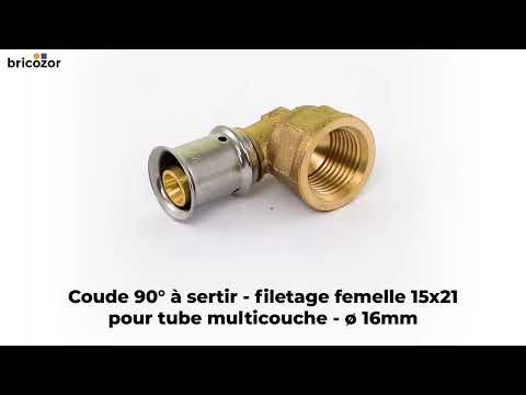 Coude 90° à sertir - pour tube multicouche - filetage femelle MULTITUBO
