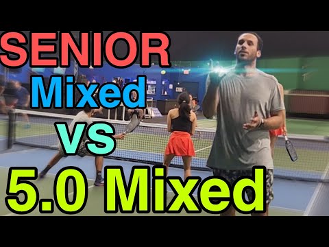 Senior Mixed vs 5.0 Mixed Pickleball Doubles Local