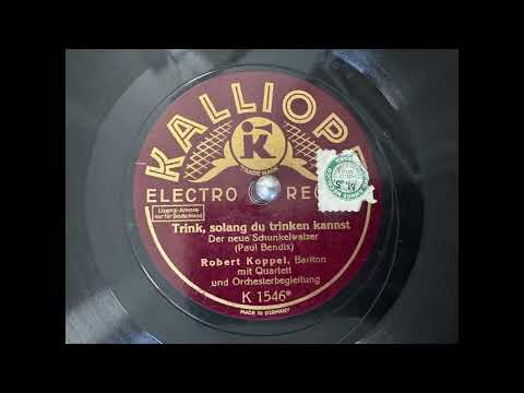 Trink, solang du trinken kannst, Robert Koppel, 78rpm