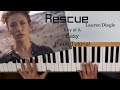 Rescue - Lauren Daigle //Easy Piano Tutorial//Key of A