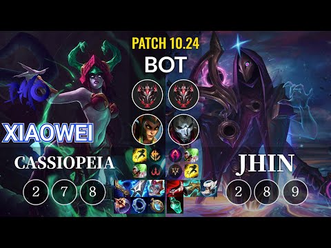 DMO Xiaowei Cassiopeia vs Jhin Bot - KR Patch 10.24