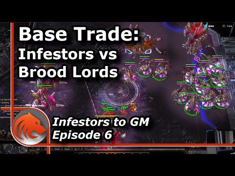 StarCraft 2: MASS Infestors VS Brood Lords BASETRADE!