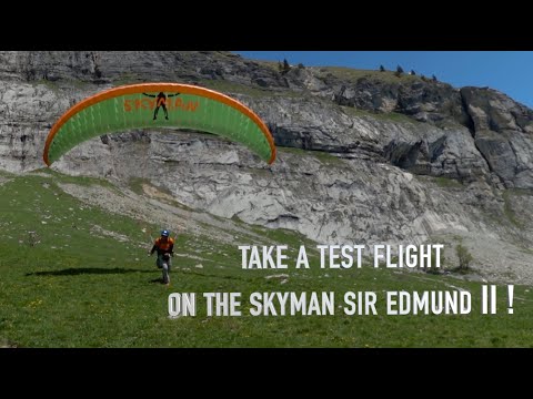 Take a test flight on the Skyman Sir Edmund paraglider!