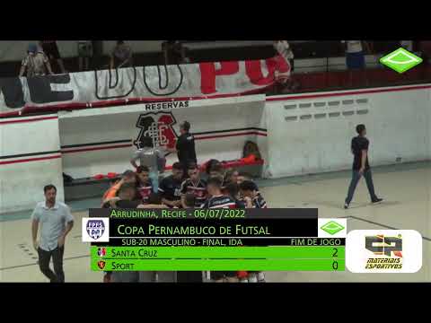 Final - Copa Pernambuco de Futsal 2022 - Sub-20 ( Santa Cruz x Sport ) Jogo de ida
