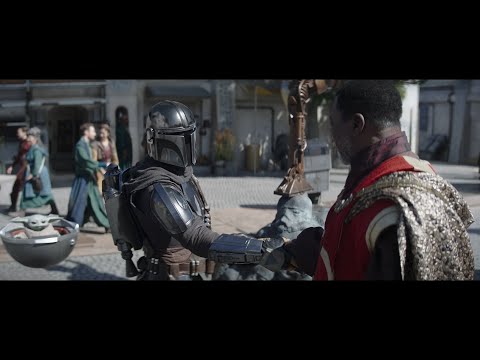 Mando & Grogu travel back to Nevarro - The Mandalorian Season Three (2023)