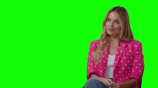 Margot Robbie "it's like inception of memes, a meme within a meme" green screen