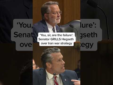 'You, sir, are the failure': Senator GRILLS Hegseth over Iran war strategy