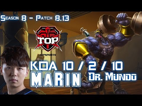 TOP MaRin DR. MUNDO vs SINGED Top - Patch 8.13 KR Ranked