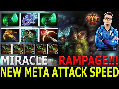 MIRACLE [Tiny] New Meta Max Attack Speed Moon Shard + Hyperstone Rampage Dota 2 Gameplay Highlights