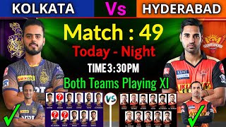 IPL 2021 Match - 49 | Kolkata Vs Hyderabad Match Details & Both Teams Playing 11 | KKR Vs SRH 2021 |