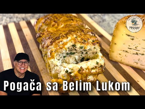🍞🧄 Ukusna Domaća Pogača sa Belim Lukom – Isprobajte Ovaj Jednostavan Recept