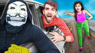 TRAPPED IN HACKER CAR! SPY NINJAS Spending 24