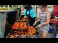 Sold Out 1000 Skewers Grilled Chicken With Charcoal In The Barrel Oven Thai Street Food