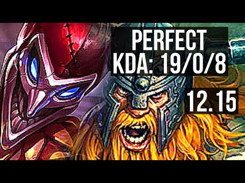 SHACO vs OLAF (JNG) | 19/0/8, Legendary, 8 solo kills, 2.0M mastery | EUW Diamond | 12.15