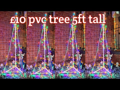 easy pvc Christmas trees £10 build cost 5ft tall