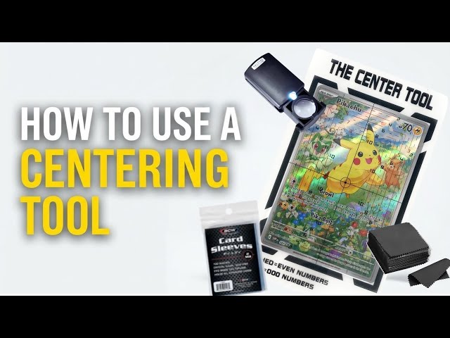 Vídeo relacionado con HD-GEAR Centrering Tool Pro - Kit de clasificación de tarjetas coleccionables PSA Pokemon en blanco y negro para tarjetas de tamaño estándar