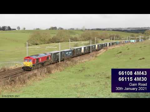 Saturday Morning Grangemouth - Daventry Trains near Cumbernauld: 30th January 2021