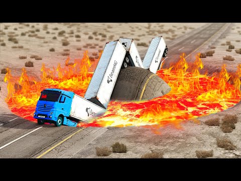 Cars vs Giant Crater #3 ▶️ BeamNG Drive
