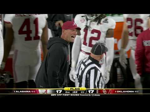 Kalen DeBoer IRATE after sideline interference call vs. Oklahoma in CFP First Round | ESPN CFB
