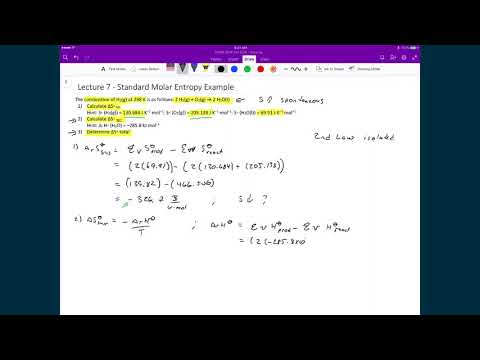 Lecture 7 (4 of 4) - Absolute Entropies and Spontaneity