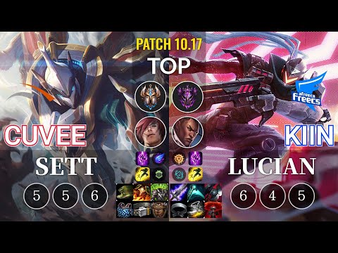 HLE CuVee Sett vs AF Kiin Lucian Top - KR Patch 10.17