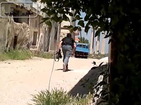 رباط عناصر لواء مغاوير الجنوب على الأستراد الدولي دمشق درعا