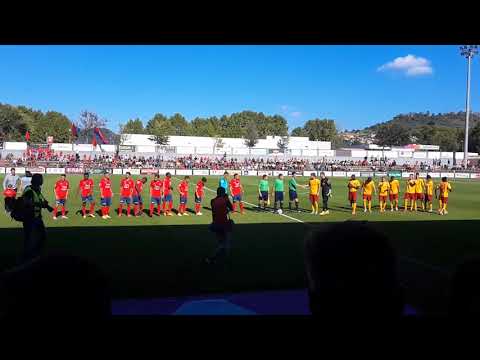 Olot (0-1) Barça B | Sortida al camp dels jugadors