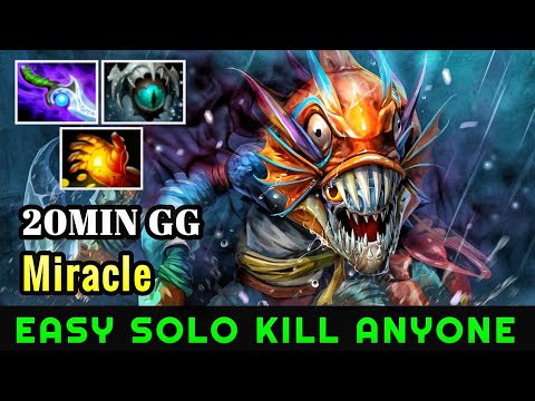 Miracle [Slark] Too Easy Solo Kill Anyone Monster Unleashed Crazy Pro Gameplay 7.22 Dota 2