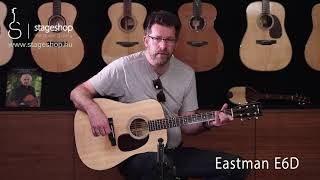 Video thumbnail for Eastman E6D Dreadnought acoustic guitar demo in Stageshop by Stageshop