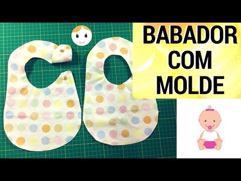 COMO COSTURAR BABADOR DE BEBÊ PASSO A PASSO COM MOLDE  | DRICA TV
