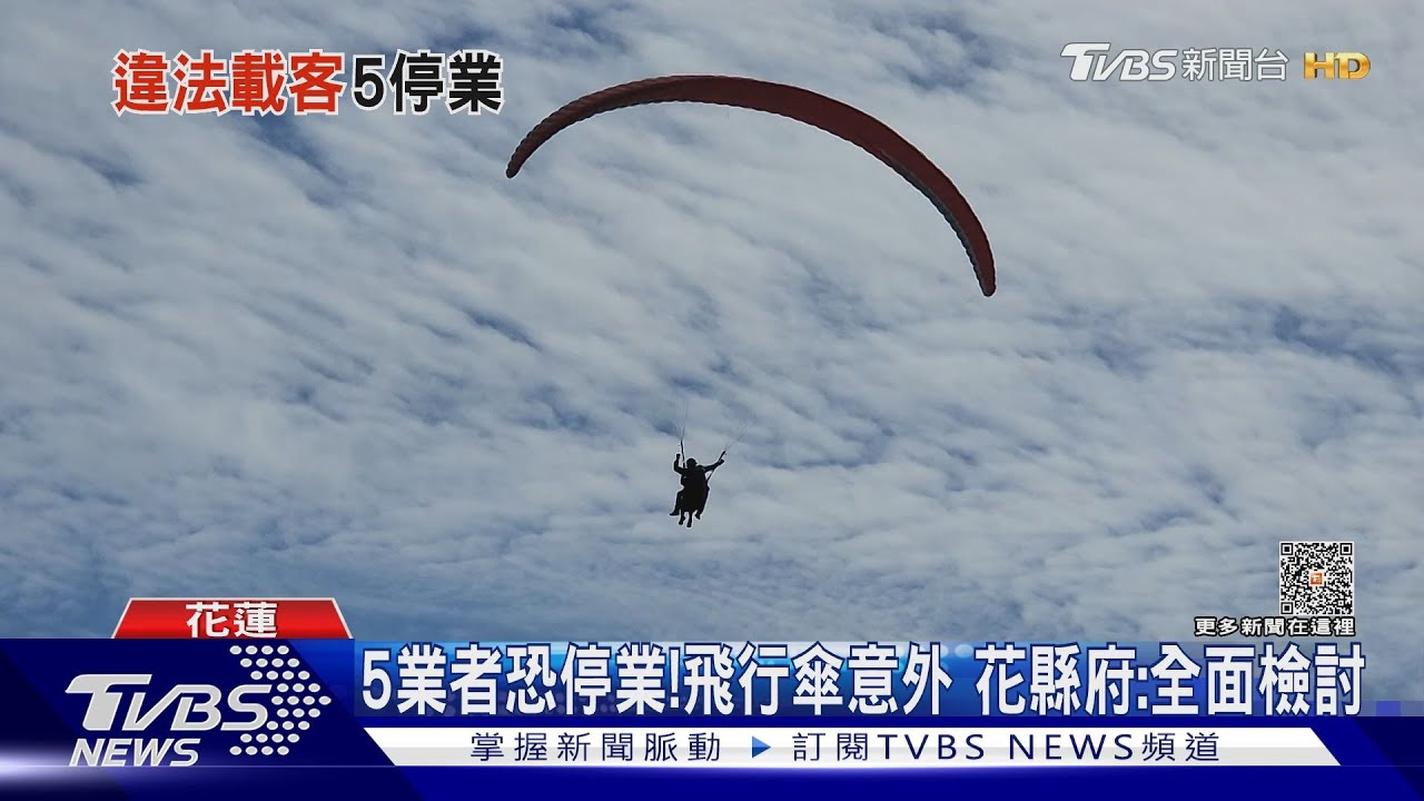 5業者恐停業！飛行傘意外　花縣府：全面檢討