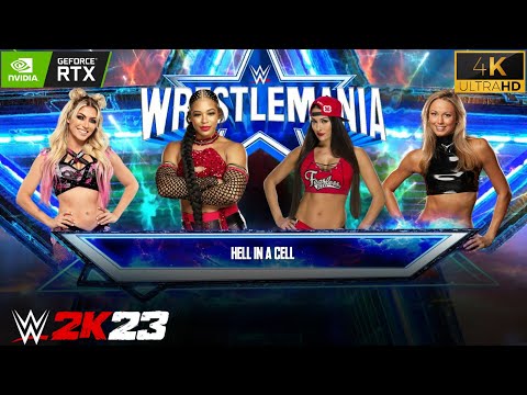 Alexa Bliss vs Bianca Belair vs Nikki Garcia vs Stacy Keibler MATCH 4K