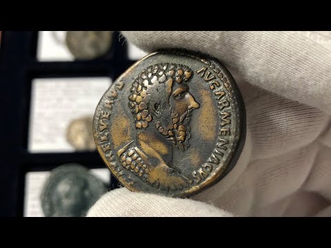 Rarer sesterce of Lucius Verus with the cuirassed bust of the Emperor with a bare head #numismatics