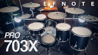 Video thumbnail for EFNOTE PRO 703X flagship electronic drums unboxing & playing by digitaldrumming