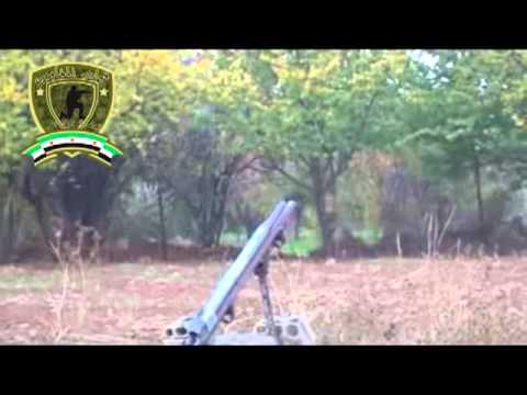 استهداف مواقع قوات النظام في مطار المزة العسكري في ريف دمشق بصواريخ محلية الصنع من قبل لواء الفجر