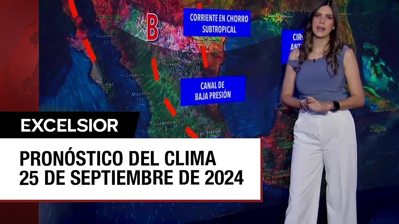 Clima para hoy 25 de septiembre de 2024