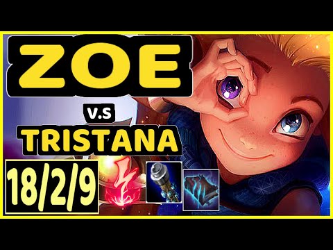 PEKIN WOOF (ZOE) vs TRISTANA - 18/2/9 KDA MID GAMEPLAY - NA Ranked GRANDMASTER