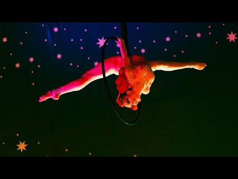 aerial hoop performance in circus