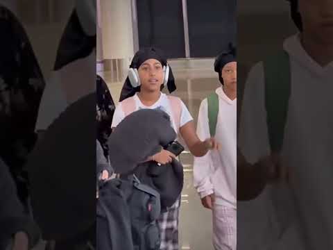 North West & Her Friends Arriving In China For Her Dads Concert #northwest #kanyewest #viral #shorts