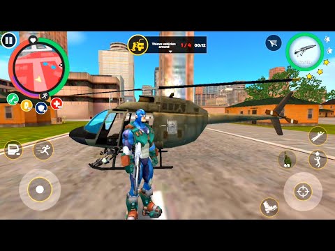 Rope hero vice town game | Rope hero comeback military base with helicopter | Gaming section